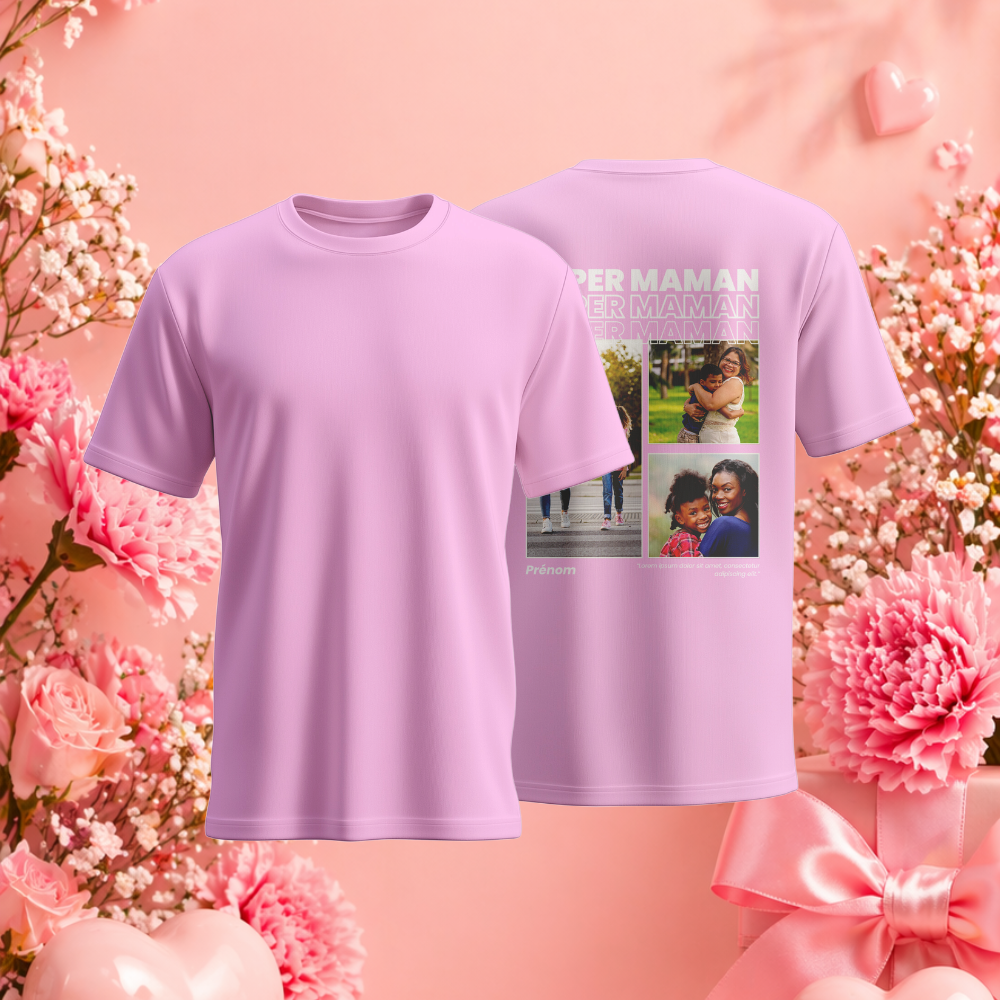 T-shirt personnalisé oversized Fête des Mères
