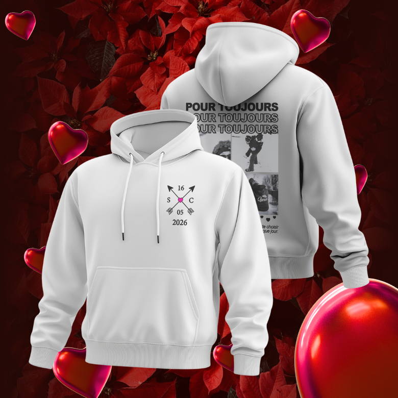 Sweatshirt personnalisable unisexe Saint Valentin