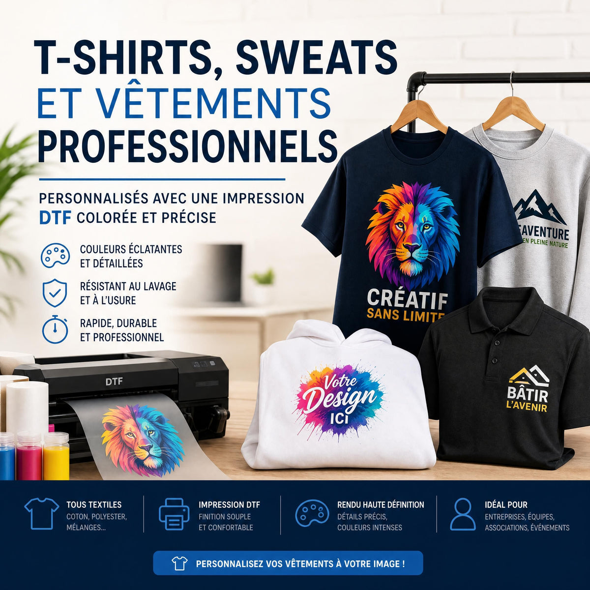 Personnalisation textile : 7 conseils pratiques pour réussir une impression DTF haute qualité