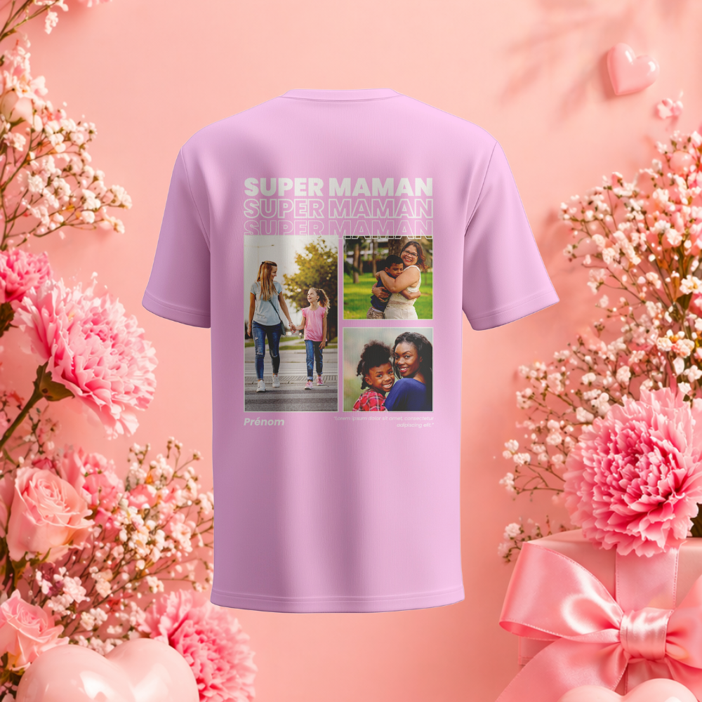 T-shirt personnalisé oversized Fête des Mères