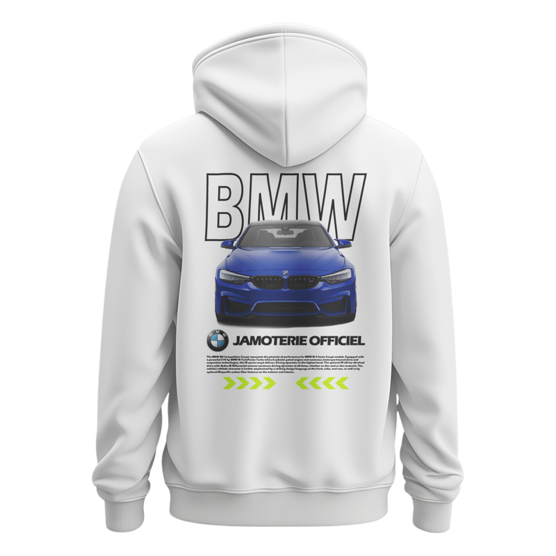 Sweat BMW blanc dos