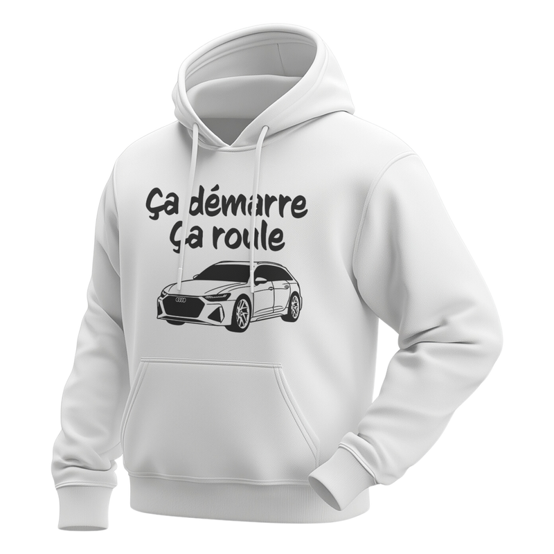 Sweat Jamoterie Audi blanc face