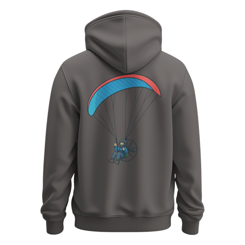 Sweat Ça démarre ça plane gris dos