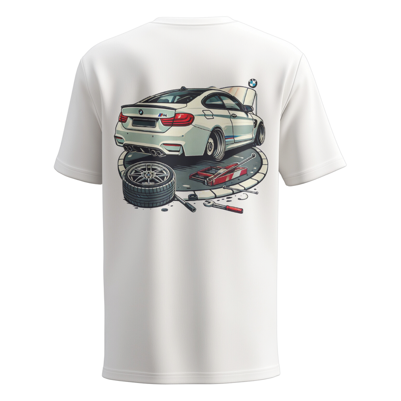 T-shirt Jamoterie BMW M4 blanc dos