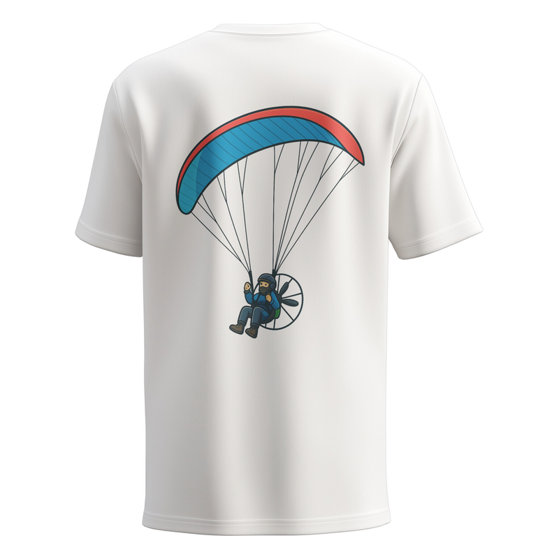 T-shirt Ça démarre ça plane blanc dos