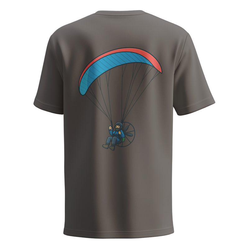 T-shirt Ça démarre ça plane gris dos