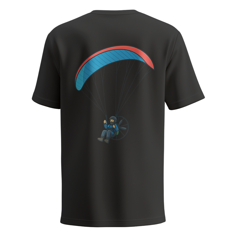 T-shirt Ça démarre ça plane noir dos